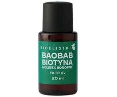 BIOELIXIRE Baobab + biotinas ir kanapių aliejus, 20 ml