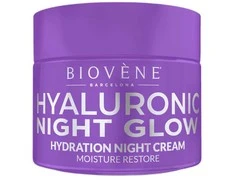 "Biovene Hyaluronic Night Glow" drėkinamasis naktinis kremas "Moisture Restore" 50ml