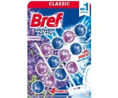 WC valiklis-gaiviklis BREF POWER AKTIV LAVENDER, 3×50 g