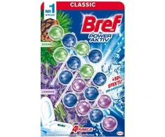 WC valiklis-gaiviklis BREF POWER AKTIV LAVENDER+PINE, 4×50 g