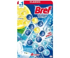 WC valiklis-gaiviklis BREF POWER AKTIV LEMON+OCEAN, 4×50 g