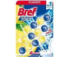 WC valiklis-gaiviklis BREF Power Aktiv Lemon, 3x50g