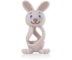 Brushbaby -Baby Bobbie Bunny kramtukas kūdikiams, pilkas, kapučino formos