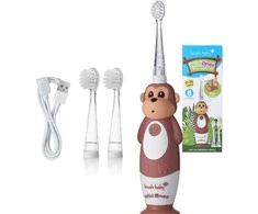 Brush-baby ŠEPETĖLIS BABY_Wild Ones ultragarsinis dantų šepetėlis vaikams 0-10 beždžionėlės