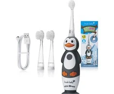 Brush-baby ŠEPETĖLIS BABY_Wild Ones vaikams sonic dantų šepetėlis 0-10 Penguin