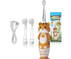 Brush-baby ŠEPETĖLIS BABY_Wild Ones ultragarsinis dantų šepetėlis vaikams 0-10 Tiger