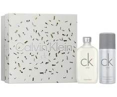 Rinkinys Calvin Klein: CK One tualetinis vanduo unisex, 100 ml + CK One 24 val. apsaugos dezodorantas purškiklis vyrams, 150 ml