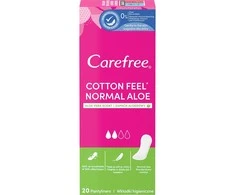 Carefree Cotton Feel Normal kelnaičių įklotai alavijo kvapo 20 vnt