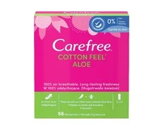 Carefree Cotton Aloe Kelnaičių įklotai 1 pakuotė - 56 vnt