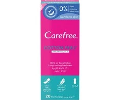 Carefree Cotton Feel Normal Kelnaičių įklotai be kvapo 20 vnt
