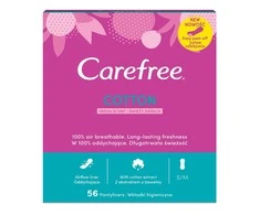 Carefree Carefree Medvilniniai higienos intarpai Šviežia smiltis - šviežias kvapas 1op.-56vnt.