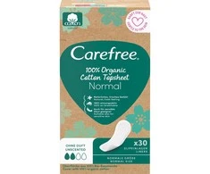 Carefree Organic Cotton Normal kelnaičių įklotai 30vnt