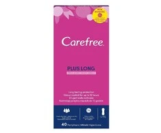 Johnson &amp; Johnson „Carefree Plus Long Fresh Scent“ įklotai – gaivus kvapas, 1 pakuotė – 40 vnt.