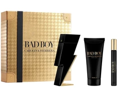 Carolina Herrera Bad Boy rinkinys: tualetinis vanduo purškiklis 100 ml + dušo gelis 100 ml + tualetinio vandens miniatiūra 10 ml