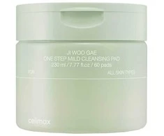 CELIMAX Ji Woo Gae One Step Mild Cleansing Pads for Makeup Removal - veido valymo servetėlės 225 ml / 60 vnt