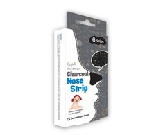 Cettua Charcoal Nose Strip 6 nosies juostelės su aktyvia anglimi 6 vnt
