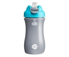 CHICCO 00006920200000 Vandens butelis su minkštu snapeliu 350 ml 2Y+ BOY