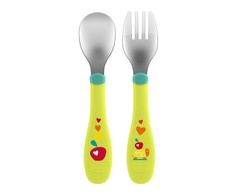 CHICCO 00016102300000 metaliniai stalo įrankiai žali 18m+