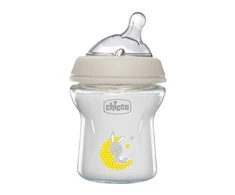 Chicco NaturalFeeling stiklinis buteliukas kūdikiui 150ml 0M+