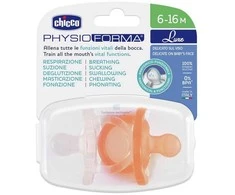CHICCO 00073033310000 Čiulptukas PHYSIOFORMA LUXE 6-16M oranžinis 2vnt.