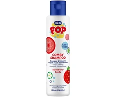 Chicco Pop 2 viename šampūnas ir kondicionierius su braškių ir saldainių kvapu, 250 ml