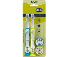 Dantų šepetėlis CHICCO 00012084110000 Tiger Panda dantų šepetėliai 3-6l