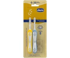 CHICCO 00012082110000 Indigo dantų šepetėlis 6-36m 2 vnt
