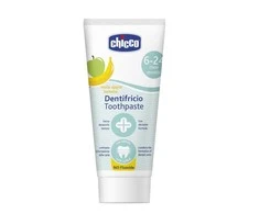 CHICCO 00012101000000 obuolių-bananų dantų pasta be fluoro 50 ml 6-24m