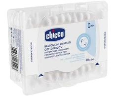 Chicco medvilniniai tamponai su būgnelio apsauga 60 vnt