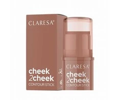CLARESA_Cheek 2 Cheek Contour Stick bronzinė lazdelė 01 Neutral 5,5g