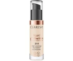 Claresa Liquid Perfection 2in1 High Coverage Foundation &amp; Maskuoklis 34g 102 Warm Medium, 34 g