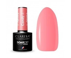 Claresa Soak Off UV/LED ilgalaikis hibridinis nagų lakas 5g., Spalva: Candy 4 rožinė