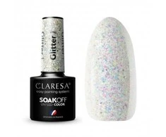 Claresa Soak Off UV/LED ilgalaikis hibridinis nagų lakas 5g., Spalva: Glitter 1