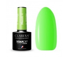 Activeshop Claresa Soak Off UV/LED ilgalaikis hibridinis nagų lakas 5g., Spalva: Neon 4