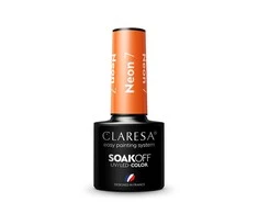 Claresa Soak Off UV/LED ilgalaikis hibridinis nagų lakas 5g., Spalva: Neon 7