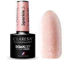 Claresa Soak Off UV/LED ilgalaikis hibridinis nagų lakas 5g., Spalva: Sparkle 3
