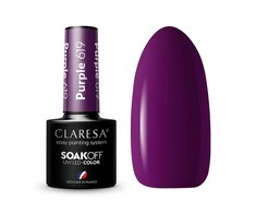 Claresa Soak Off UV/LED ilgalaikis hibridinis nagų lakas 5g., Spalva: Violetinė 619