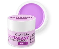 CLARESA N Soft&amp;Easy Builder Lilac nagų formavimo gelis 90g