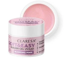 Claresa „Soft&amp;Easy“ statybinis gelis mirksinčios rožinės spalvos, 90 g