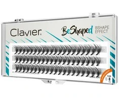 Clavier BeShaped jedwabne kępki rzęs skręt B 10D 8mm