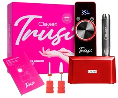 Clavier By Trusi frezarka mobili do paznokci 65W Czerwona