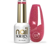Realac Clavier Nailsology hibridinis lakas su blizgučiais 129 Lambada Rožinė 8ml