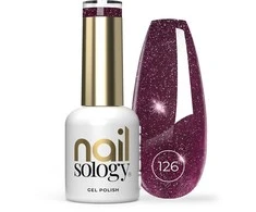 Realac Clavier Nailsology hibridinis nagų lakas su blizgučiais 126 Raudona Dress Moment 8ml