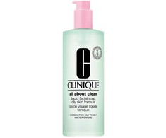„Clinique All About Clean“ skystas veido muilas riebiai odai, valomasis muilas