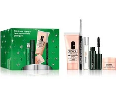 Clinique MVP rinkinys: intensyviai drėkinamasis gelinis kremas 30 ml + paakių kremas-gelis 5 ml + akių pieštukas 0,14 g + blakstienų tušas 3,5 ml + kvepalai 5 ml