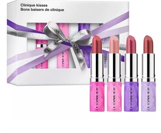 Clinique CLINIQUE_SET Clinique Kisses Pop Longwear Lipstick pomadka Nude Pop 3,8g + Blush Pop 3,8g + Fig Pop 3,8g + Plum Pop 3,8g