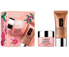 Clinique „Sunkissed Essentials“ rinkinys: drėkinamasis veido kremas 30 ml + savaiminio įdegio gelis be aliejaus 30 ml