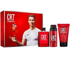 Set Cristiano Ronaldo: CR7 Eau De Toilette For Men, 100 ml + CR7 Dušo želė For All Skin Types, 150 ml + CR7 Scented Purškiklis For Men, 150 ml