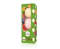 Oranžinis DELIA COSMETICS DAIRY FUN Musujące kule do kąpieli Oranžinis Watermelon Forest Fruits 3 x 100 g
