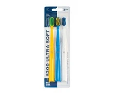 Woom 5200 Ultra Soft Dantų šepetėlis dantų šepetėlis su minkštais šereliais 3vnt.